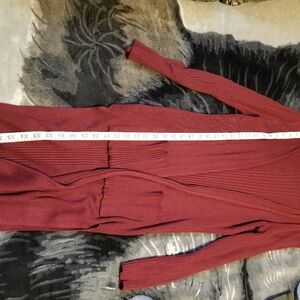 Burgundy Knit Cardigan